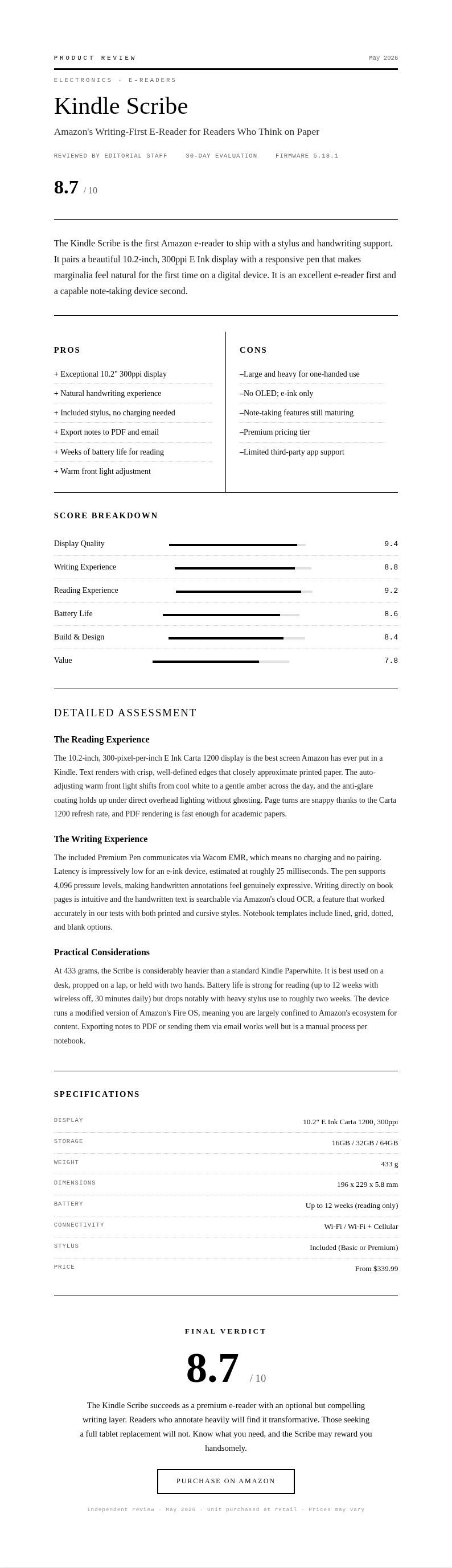 Typographic Clean Product Review